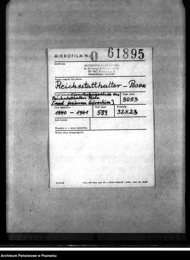 Obraz 2 z jednostki "Dienstwohngebäude des Reichsstatthalters Posen - nad jeziorem Góreckim"