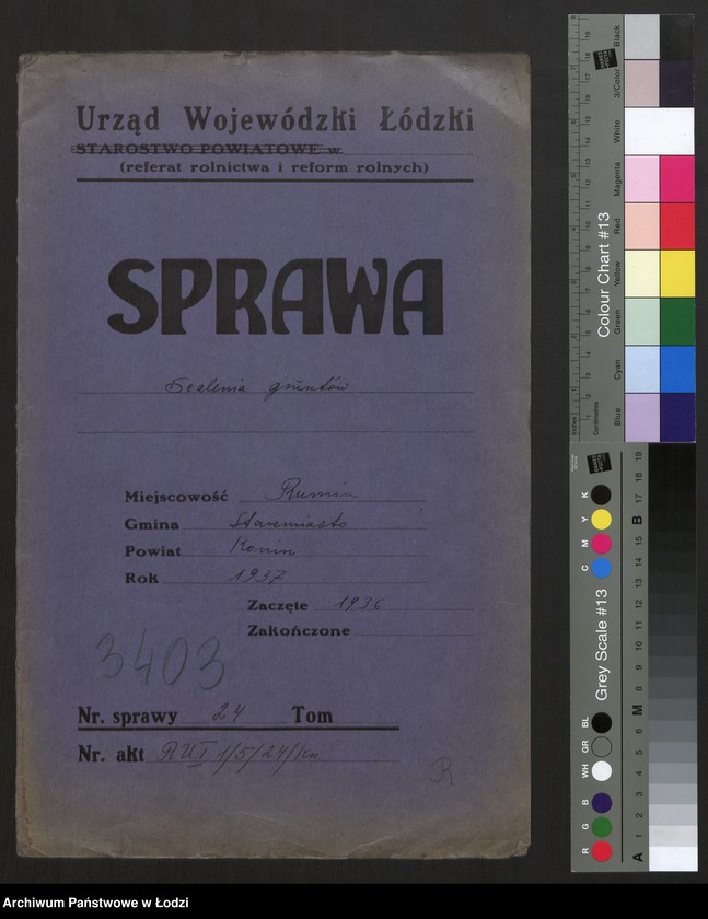 Obraz 2 z jednostki "Sprawa scalenia gruntów wsi Rumin - pow. koniński"