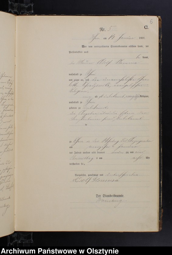image.from.unit.number "Sterbe-Haupt-Register Nr 1 - 78"