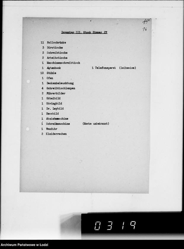 Obraz 20 z jednostki "Akten betr.Inventarverzeichnis"
