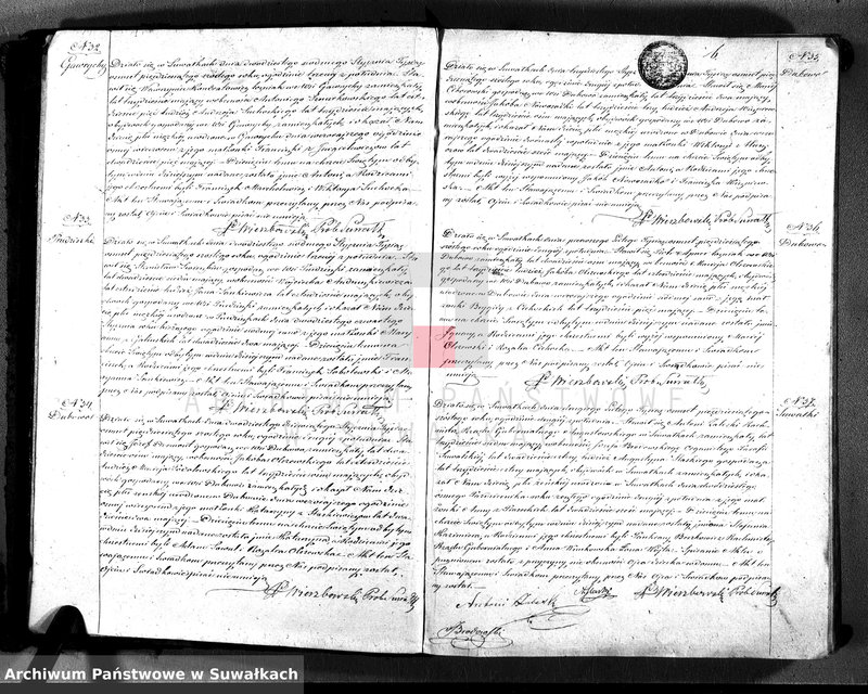 image.from.unit.number "Księga duplikat akt urodzonych, zaślubionych i zmarłych parafii suwalskiej rok 1856"