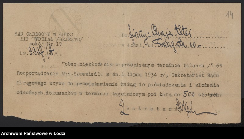 Obraz 16 z jednostki "Chaja Alter- drobna sprzedaż starego żelaza"