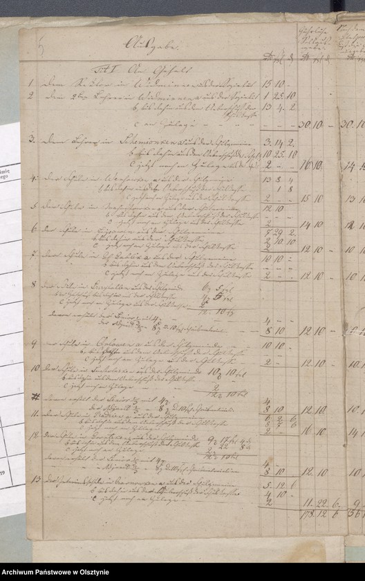 image.from.unit.number "27 Stück Beläge zur Widminnschen Kirchspiels Schulkasse Rechnung"