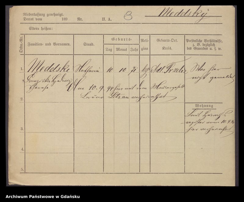 image.from.unit.number "Karty meldunkowe: Medau - Mehder"