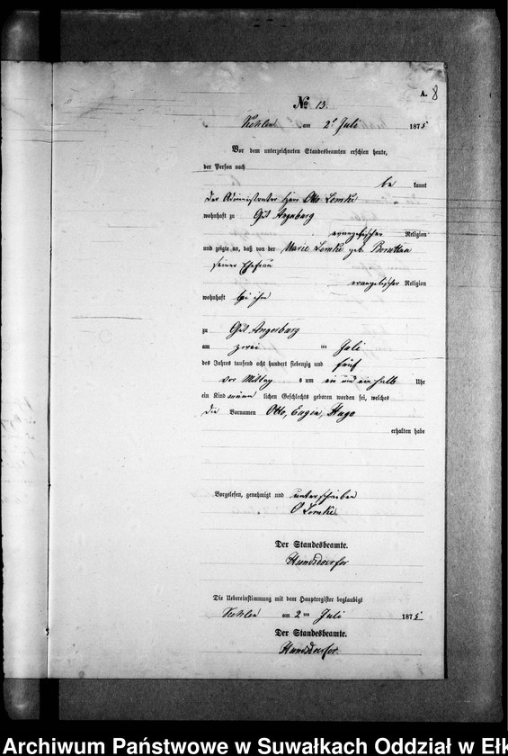 image.from.unit.number "Geburts-Neben-Register des Preussischen Standes-Amtes Kehlen Kreis Angerburg"
