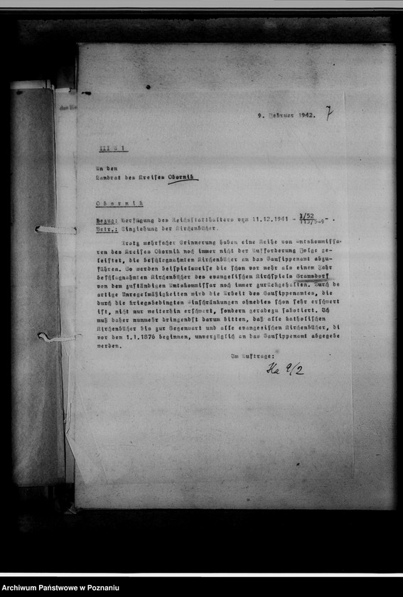 Obraz 11 z jednostki "Einziehungsprotokolle [ksiąg kościelnych] Kreis Obornik [powiat obornicki]"