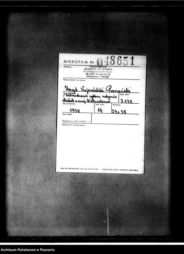 Obraz 2 z jednostki "/Zatwierdzenie wykazu nabywców działek z majątku Nietuszkowo powiatu chodzieskiego"