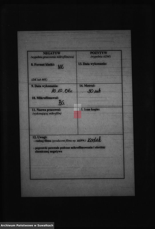 image.from.unit.number "Metryki czyli Wypisy służące do Akt Ślubnych Gminy Berzniki na Rok 1823"