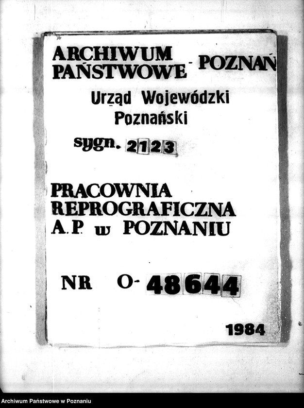 Obraz 1 z jednostki "Administracja przejściowa majątku Nietuszkowo powiat chodzieski"