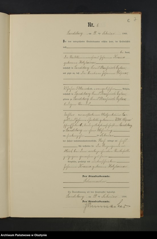 image.from.unit.number "Sterbe-Neben-Register Nr 1 - 45"