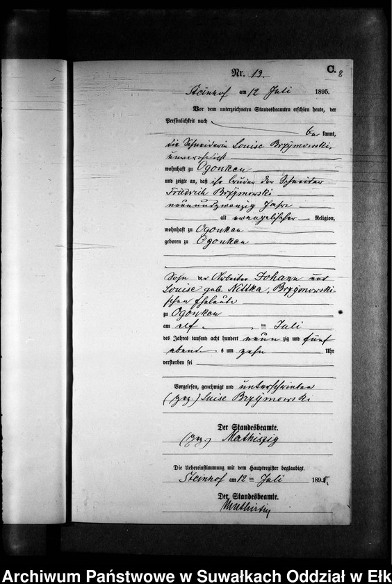 image.from.unit.number "Sterbe-Neben-Register des Preussischen Standes-Amtes Gr. Strengeln Kreis Angerburg"