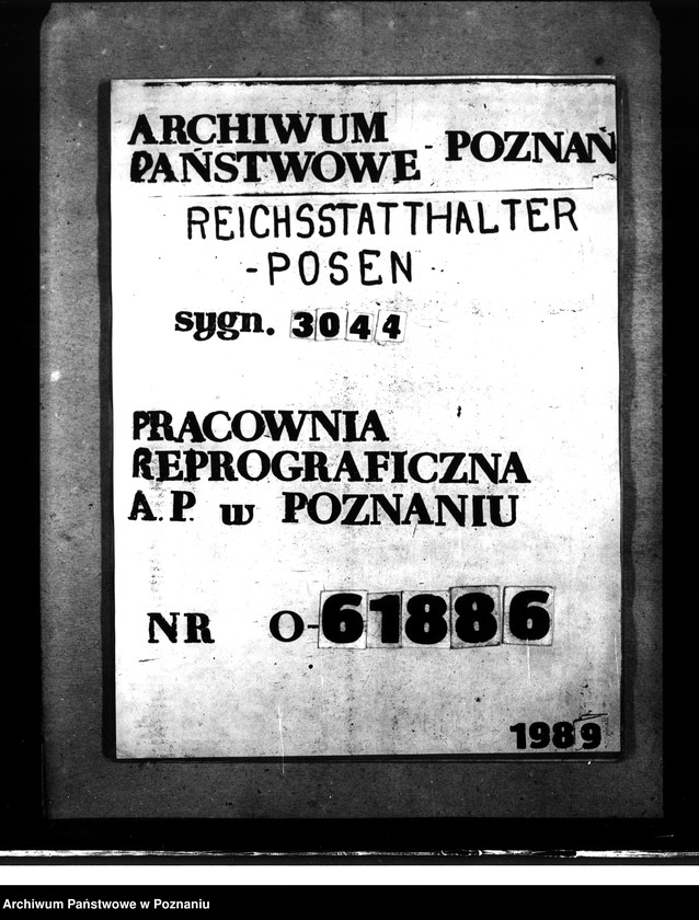 Obraz 1 z jednostki "Umbau des Reichsarchivs zu Posen"