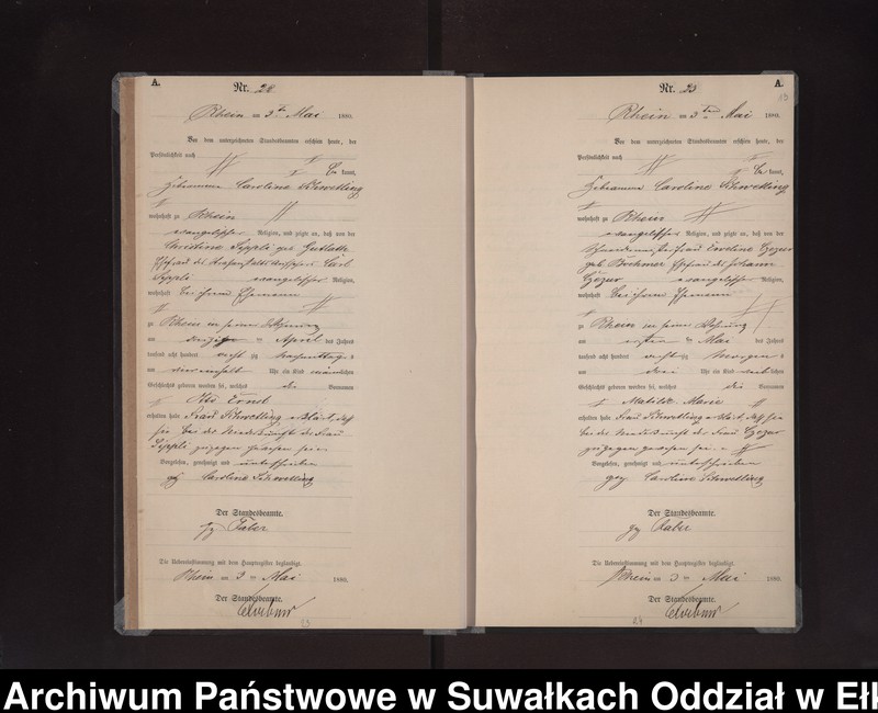 image.from.unit.number "Geburts-Neben-Register des Preussischen Standes-Amtes Rhein Kreis Loetzen"