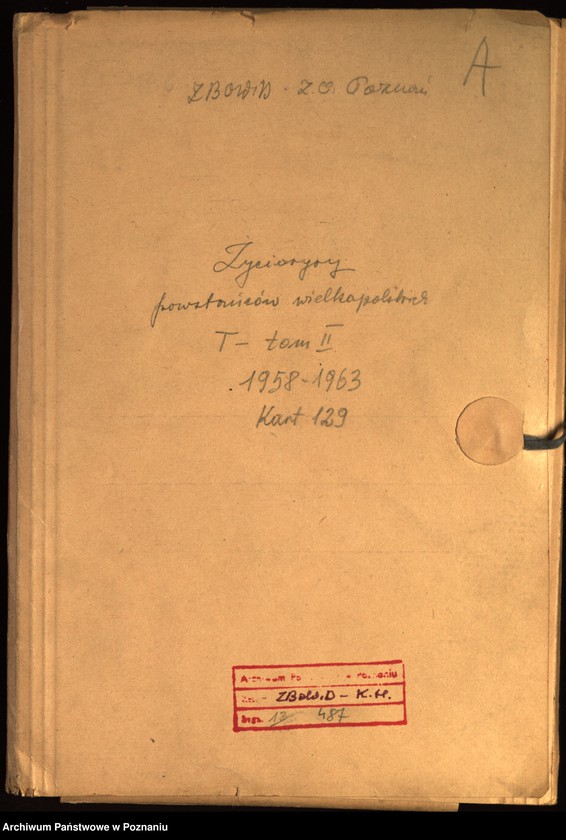 Obraz 6 z jednostki "Życiorysy powstańców wielkopolskich: T - tom ll /Tomczak Franciszek - Tyrakowski Franciszek/."