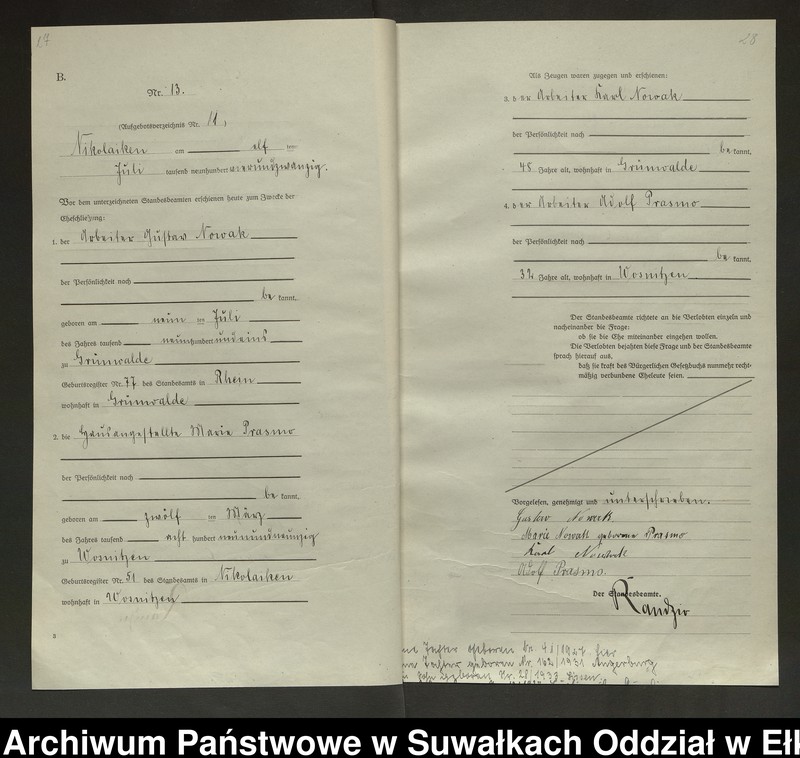 image.from.unit.number "Heirats=Haupt=Register des Königlichen Preussischen Standes-Amtes Nikolaiken Kreis Sensburg"