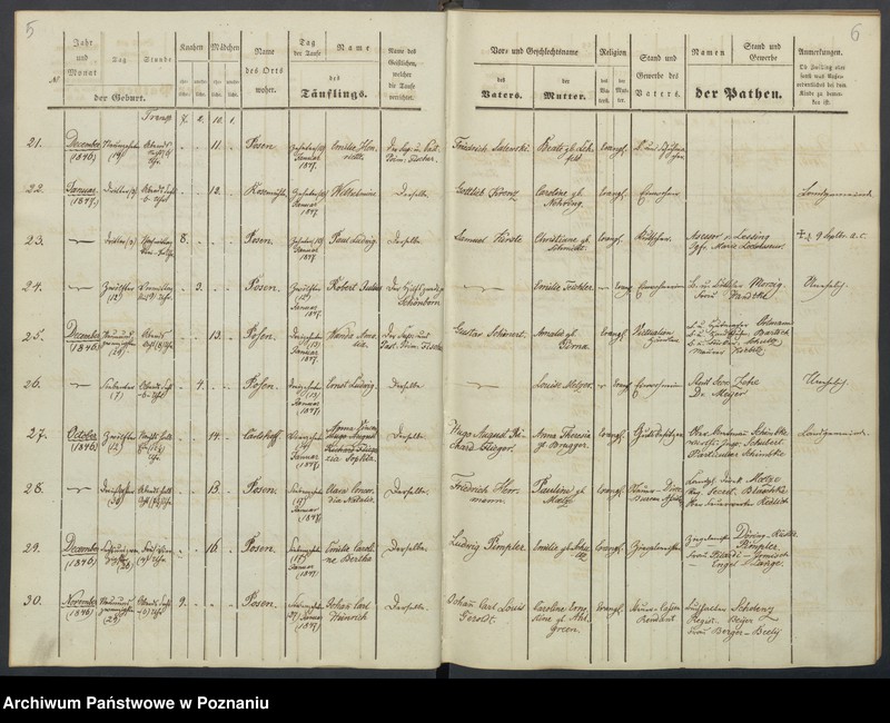 Obraz 6 z jednostki "[Akta urodzeń i chrztów, zapowiedzi i ślubów, zgonów i pogrzebów]"