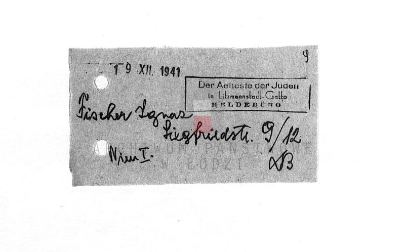 Obraz 11 z jednostki "[Korespondencja z osobami w różnych krajach w sprawie informacji o Żydach zamieszkałych w getcie łódzkim, wsiedlonych z Wiednia]"