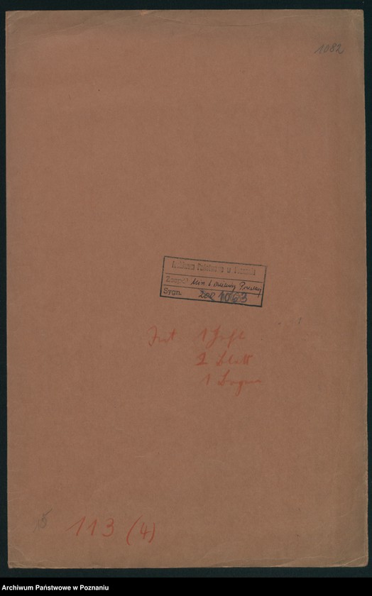 Obraz 2 z jednostki "Wykaz zdawczo-odbiorczy akt Departamentu Rolnictwa i Dóbr Państwowych byłego Ministerstwa byłej Dzielnicy Pruskiej przekazanych przez Ministerstwo Rolnictwa i R.R. do Archiwum Państwowego w Poznaniu. Tomów 878"