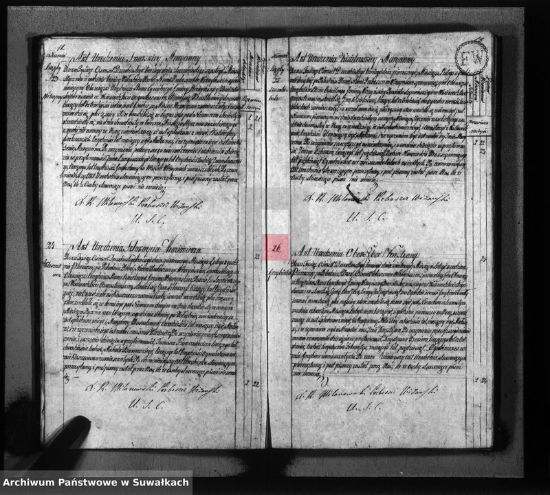 Obraz 10 z jednostki "Akta urodzonych gminy wiżańskiey obwodu seyneńskiego, w województwie augustowskim od dnia 1-go stycznia do dnia ostatniego grudnia 1823 roku"