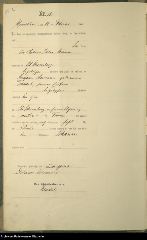 image.from.unit.number "Geburts-Haupt-Register Nr 1 - 95"
