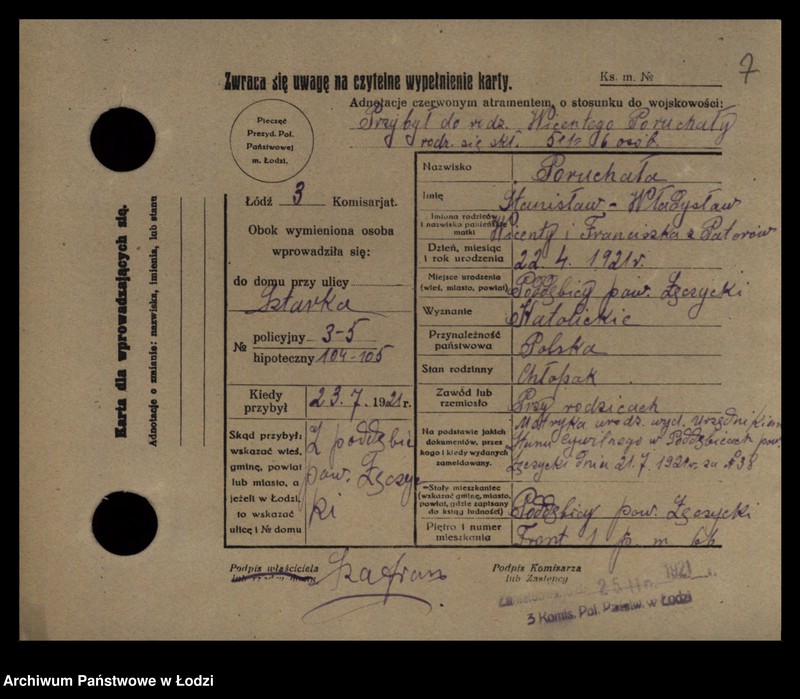 Obraz 9 z jednostki "[Spis ludności Łodzi] Porto-Potocki"