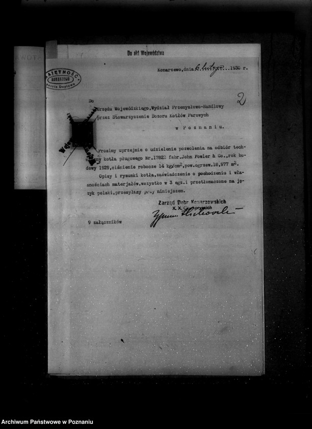 Obraz 6 z jednostki "Majętność Konarzewo powiat poznański nr woj. kotła 6419"