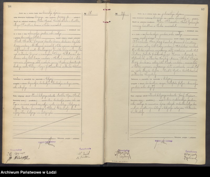 Obraz 16 z jednostki "Akta małżeństw od numeru 1 do numeru 700"