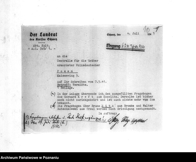 Obraz 14 z jednostki "Amtliche Meldungen Kreis Schwetz (Świecie)"