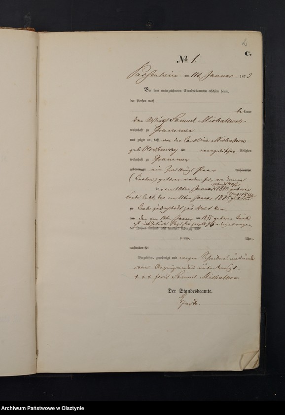 image.from.unit.number "Haupt-Sterbe-Register Nr 1 - 126"