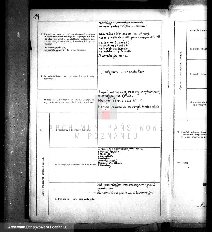 Obraz 15 z jednostki "Budowa młyna parowego w Kurzejgórze własność A. Chłapowski, pow. kościański"