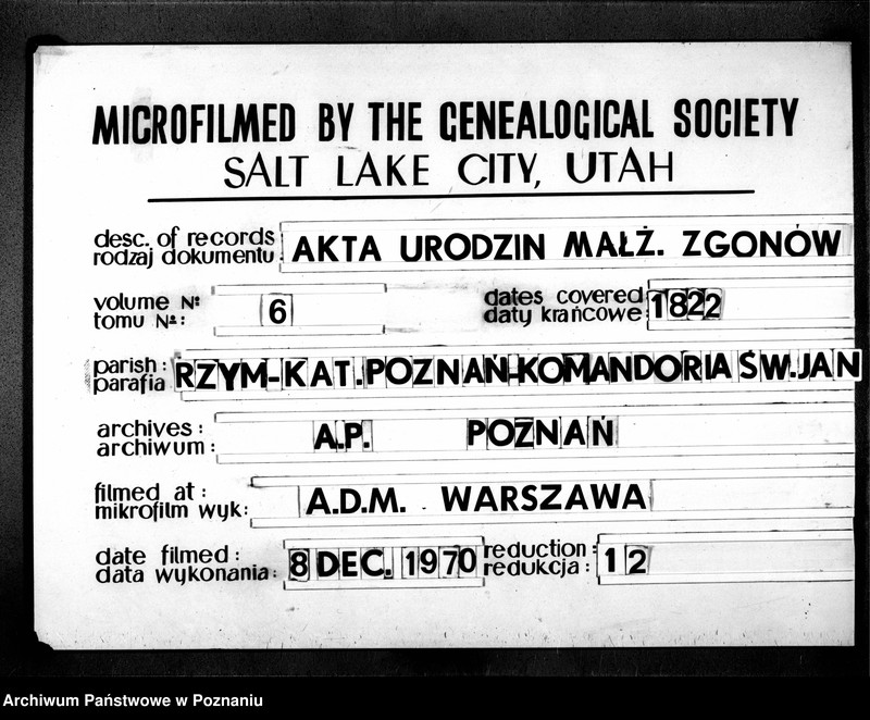 Obraz 18 z jednostki "Duplikat libri baptisatorum, copulatorum, mortuorum"