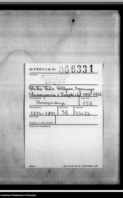 Obraz 2 z jednostki "Korespondencja"