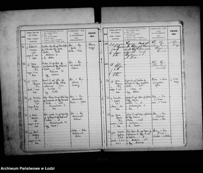 Obraz 20 z jednostki "[Ksiega urodzeń]"