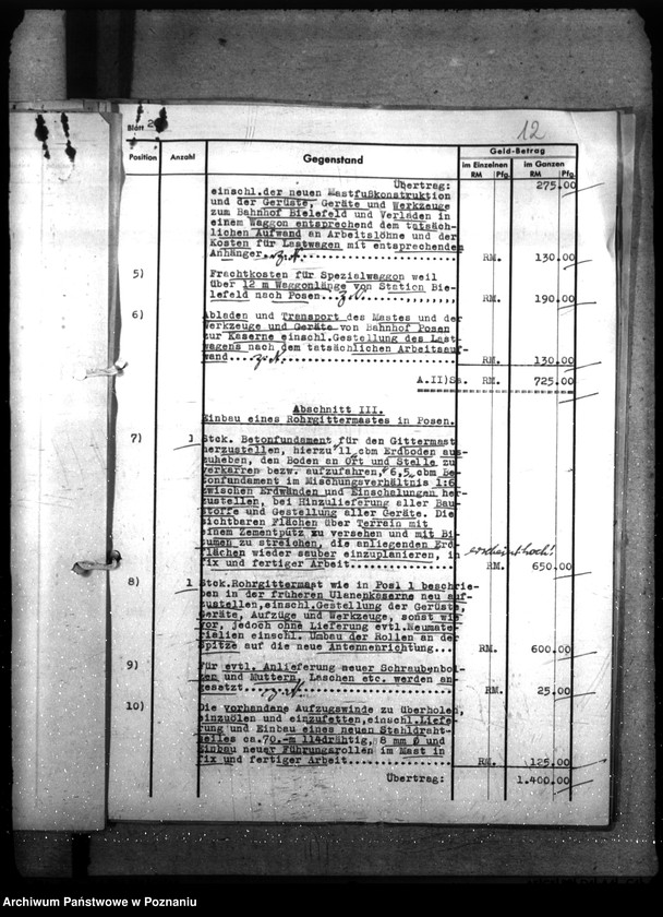 Obraz 17 z jednostki "Nachrichtenanlage - Polizeileitfunkstelle Posen, Tannenbergstr."