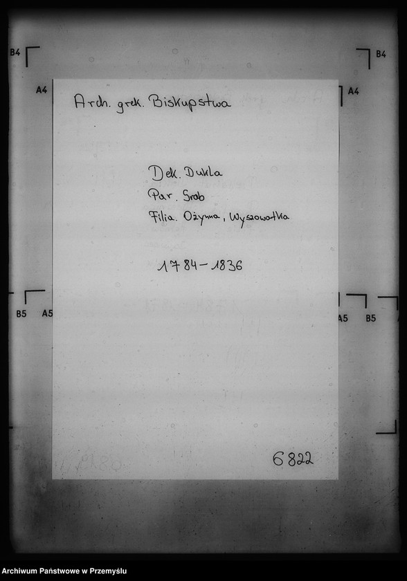 Obraz 4 z jednostki "[Kopie ksiąg metrykalnych parafii Grab z filiami Ożenna, Wyszowatka (dekanat Dukla)]"