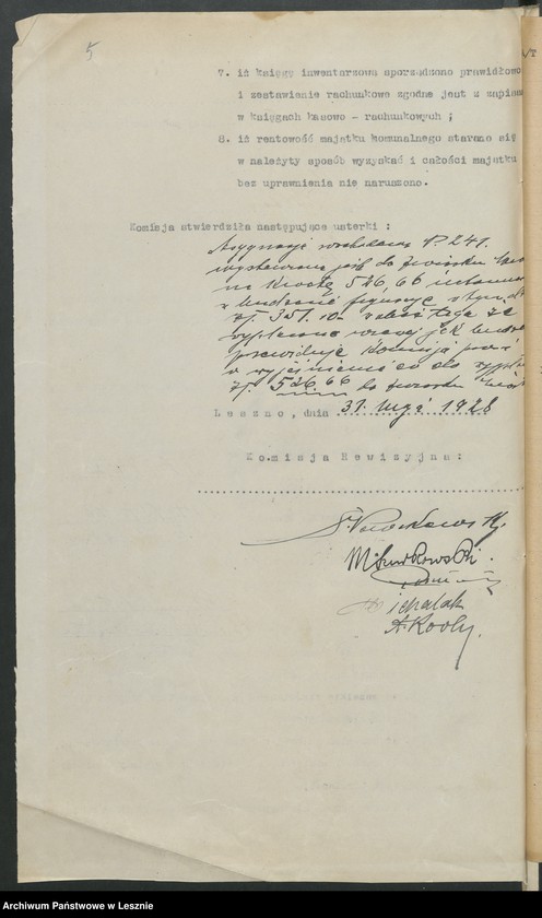 Obraz 8 z jednostki "[Protokoły z rewizji Głównej Kasy Miejskiej]"