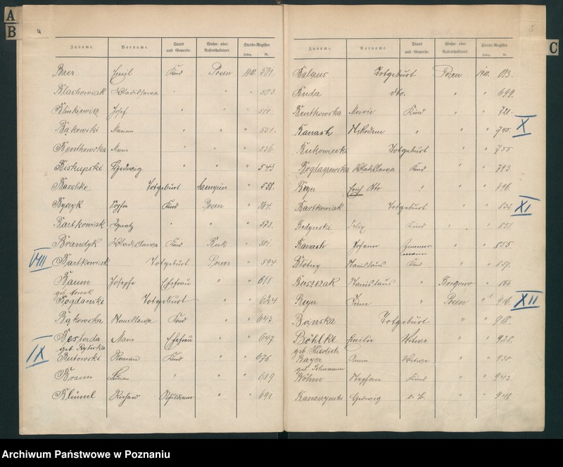 Obraz 5 z jednostki "Spis alfabetyczny zgonów za 1910"