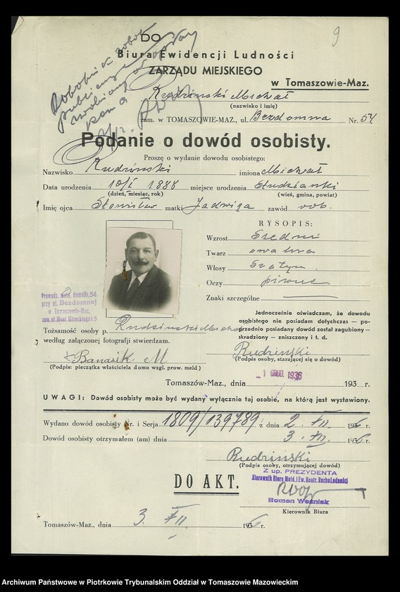 image.from.unit.number "Dowodów osobistych od nr 1801 do 2050. Tom X"