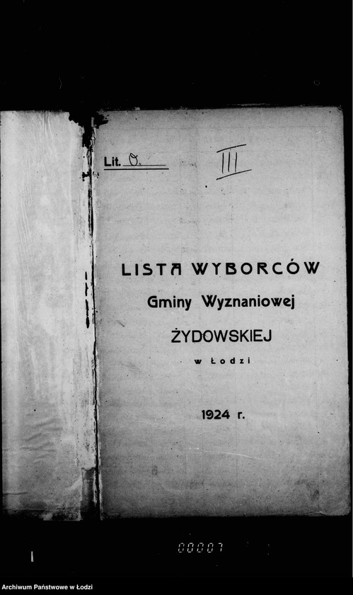 Obraz 5 z jednostki "Lista wyborców Gminy Wyznaniowej Żydowskiej w Łodzi 1924 r. lit. O"