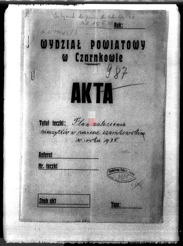 Obraz 4 z jednostki "Plan zalesiania majątków w powiecie czarnkowskim"