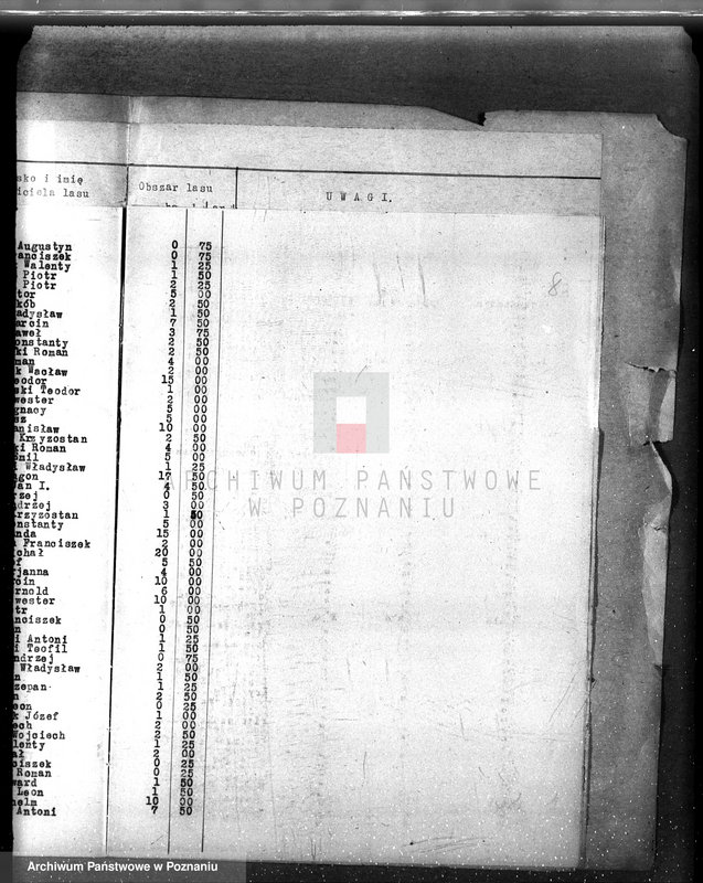 Obraz 12 z jednostki "/Spis właścicieli lasów z terenu powiatu czarnkowskiego"