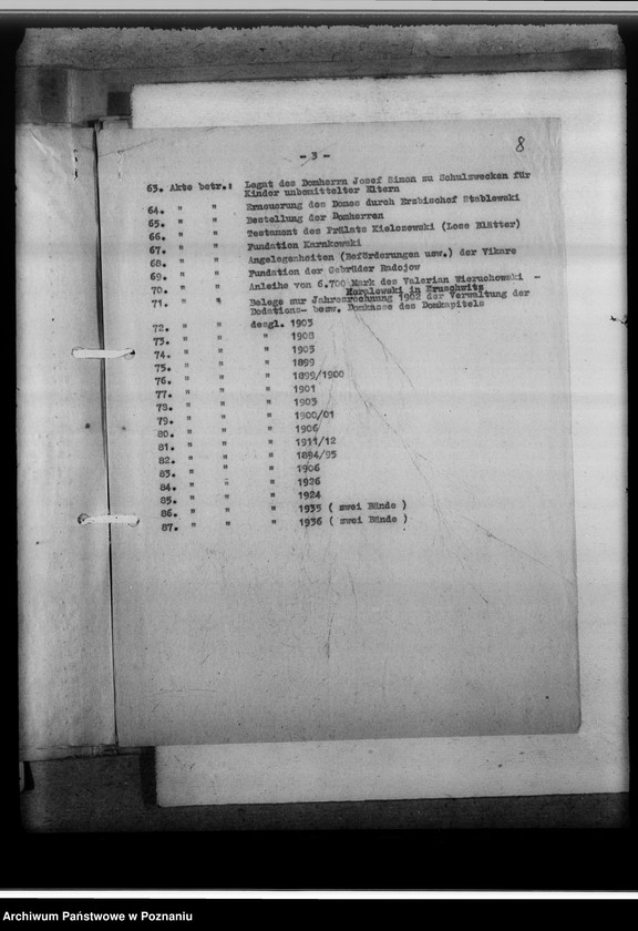 Obraz 12 z jednostki "Feststellung von Verlusten, Wiederherbeischaffung, Ersatzbeschaffung. Gnesen-Stadt [miasto Gniezno]"