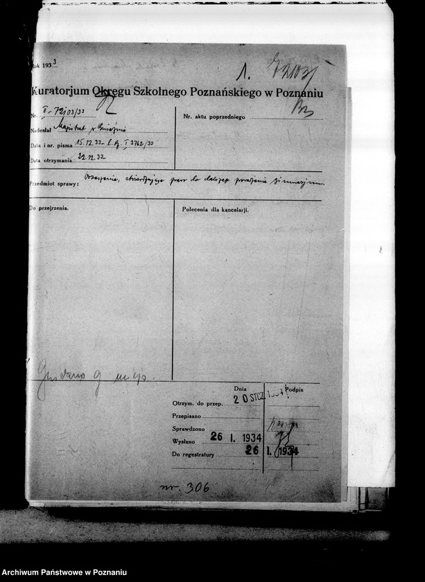 Obraz 5 z jednostki "Miejskie Gimnazjum Żeńskie imienia Błogosławionej Jolanty Gniezno [między innymi sprawozdanie z pracy wychowawczej za rok szkolny 1932/33 oraz budżet miasta Gniezna 1933/34]"