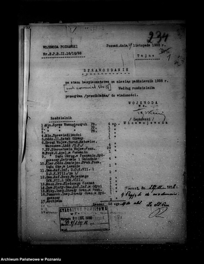 Obraz 5 z jednostki "Sprawozdania ze stanu bezpieczeństwa za miesiąc październik-listopad-grudzień 1938 r."