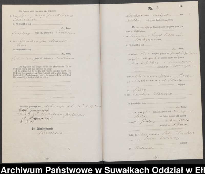 image.from.unit.number "Heiraths-Haupt-Register des Königlich Preussischen Standes-Amtes Forstrevier Nicolaiken Kreis Sensburg für das Jahr 1878 [do 1881]"