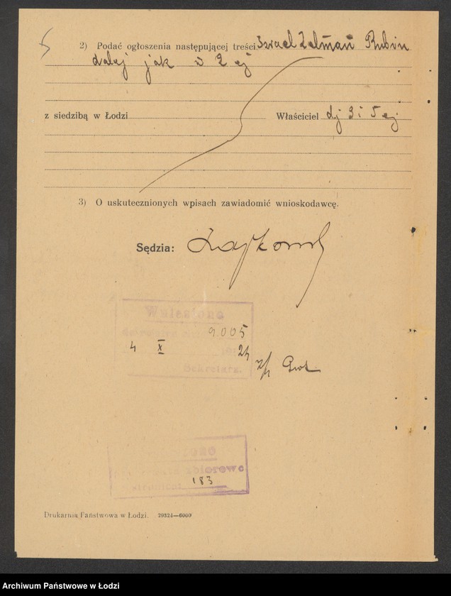 Obraz 7 z jednostki "Izrael Zelman Rubin – sprzedaż dodatków do obuwia"