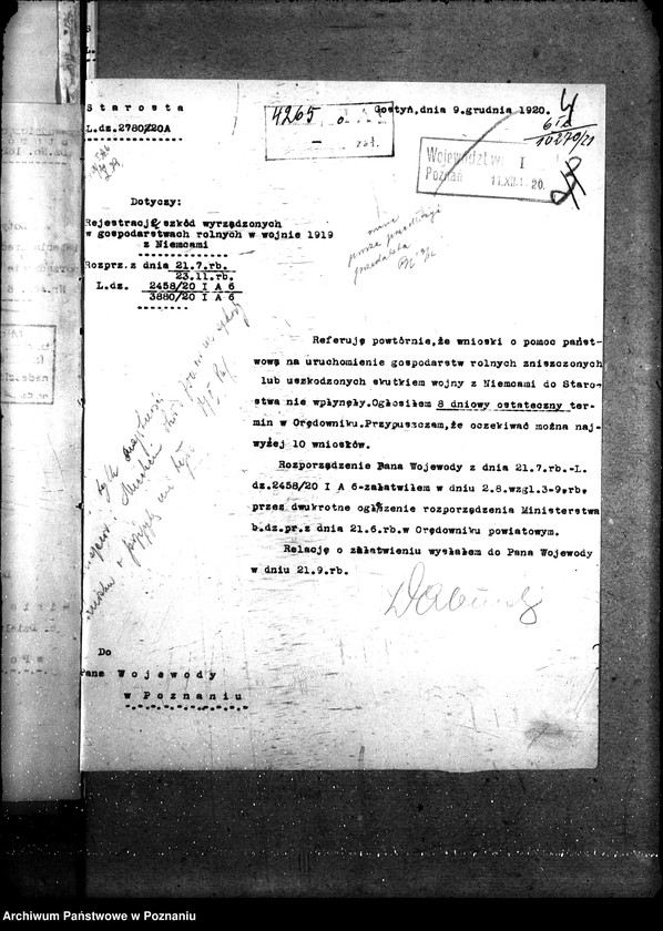 Obraz 8 z jednostki "Sprawy szczegółowo-administracyjne Szkody wojenne p. Gostyń, Grodzisk"