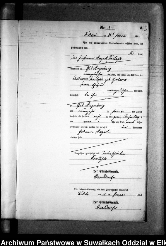 image.from.unit.number "Geburts-Neben-Register des Preussischen Standes-Amtes Kehlen Kreis Angerburg"