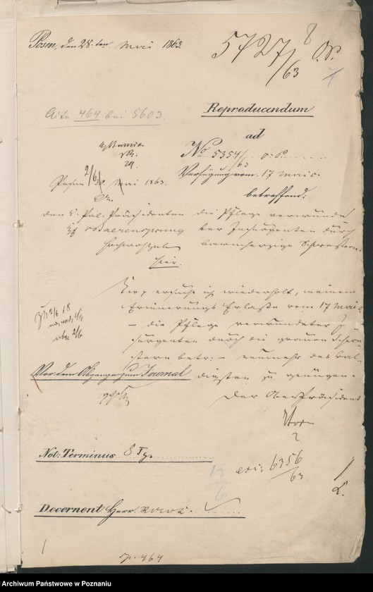 Obraz 13 z jednostki "Der Uebertritt polnischer und diesseitiger Untertanen auf preussisches und jenseitiges Gebiet während der polnischen Insurrektion und die dagegen getroffenen Massnahmen."