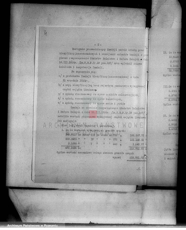 Obraz 8 z jednostki "Operat szacunkowy gruntów przymusowo-wykupionych z majątku Liszkowo powiatu wyrzyskiego"